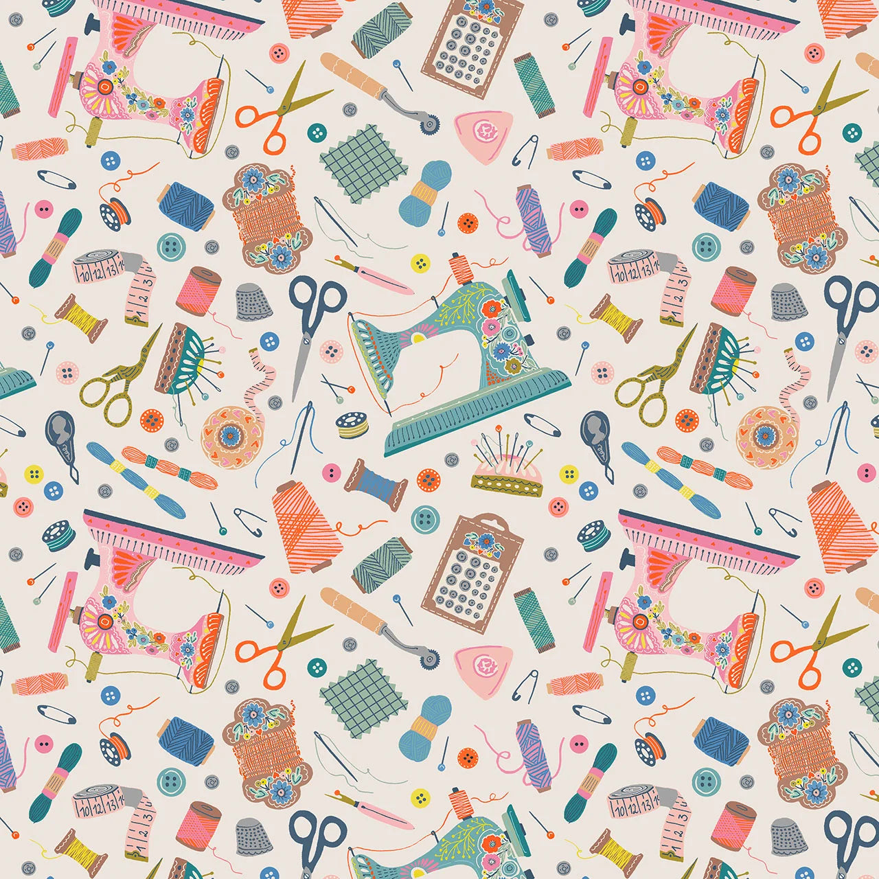 Country Sewing Club Thread and Ink Design Fabrics Fat quarter / eighth pack
