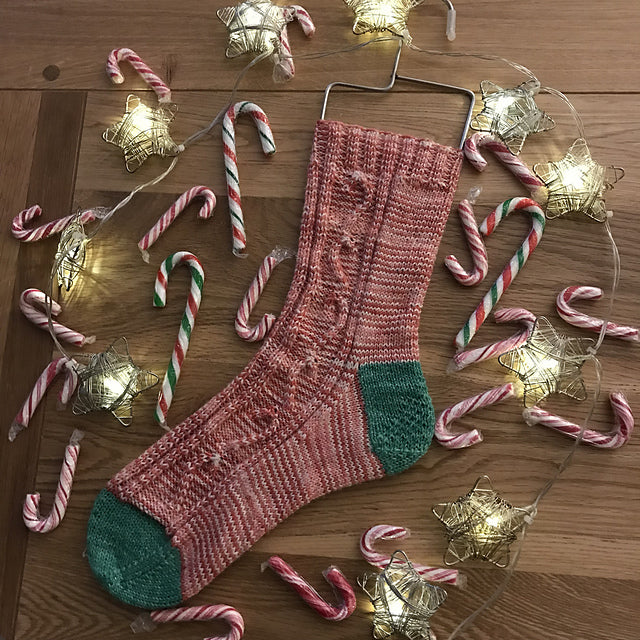 Candy Cane Sock Pattern (PDF)