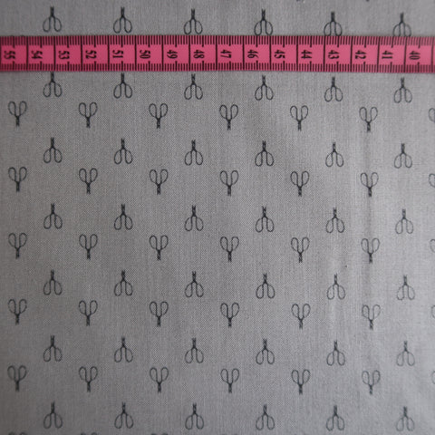 Grey Scissor Print Fabric