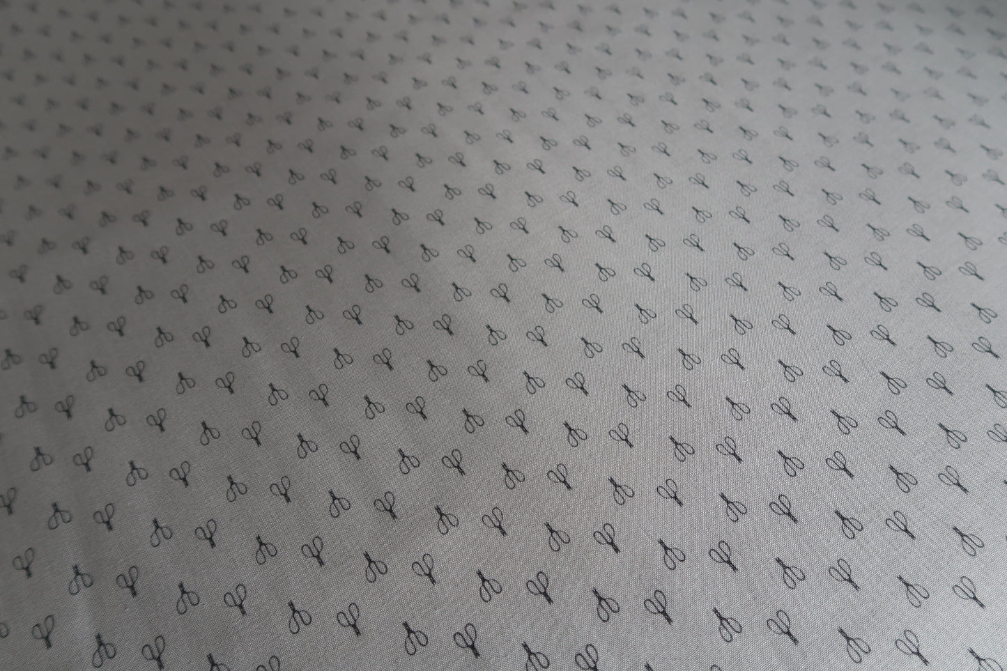 Grey Scissor Print Fabric