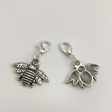 Bee stitch markers or progress keepers (set of 2)