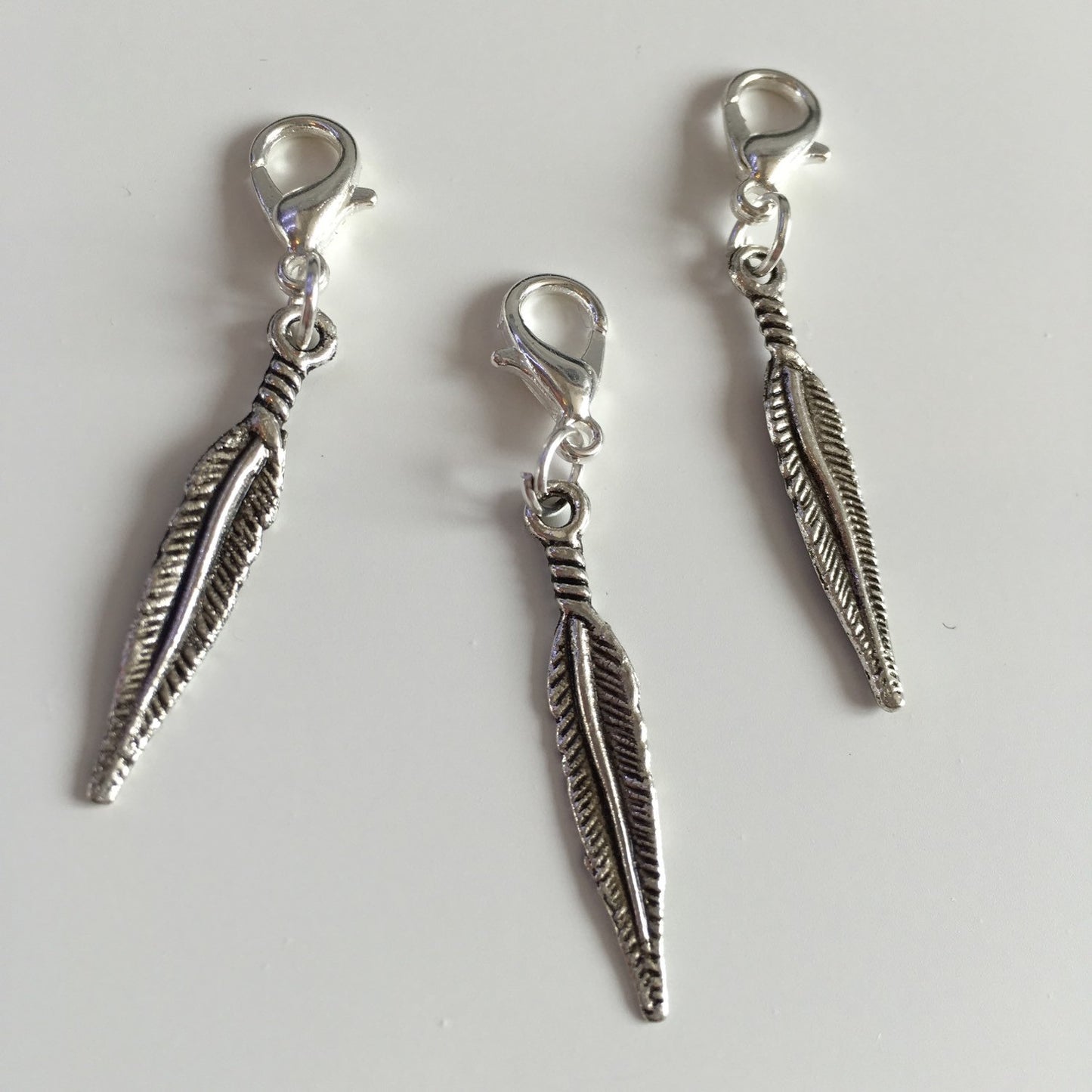 Feather stitch marker or progress keepers (set of 3)