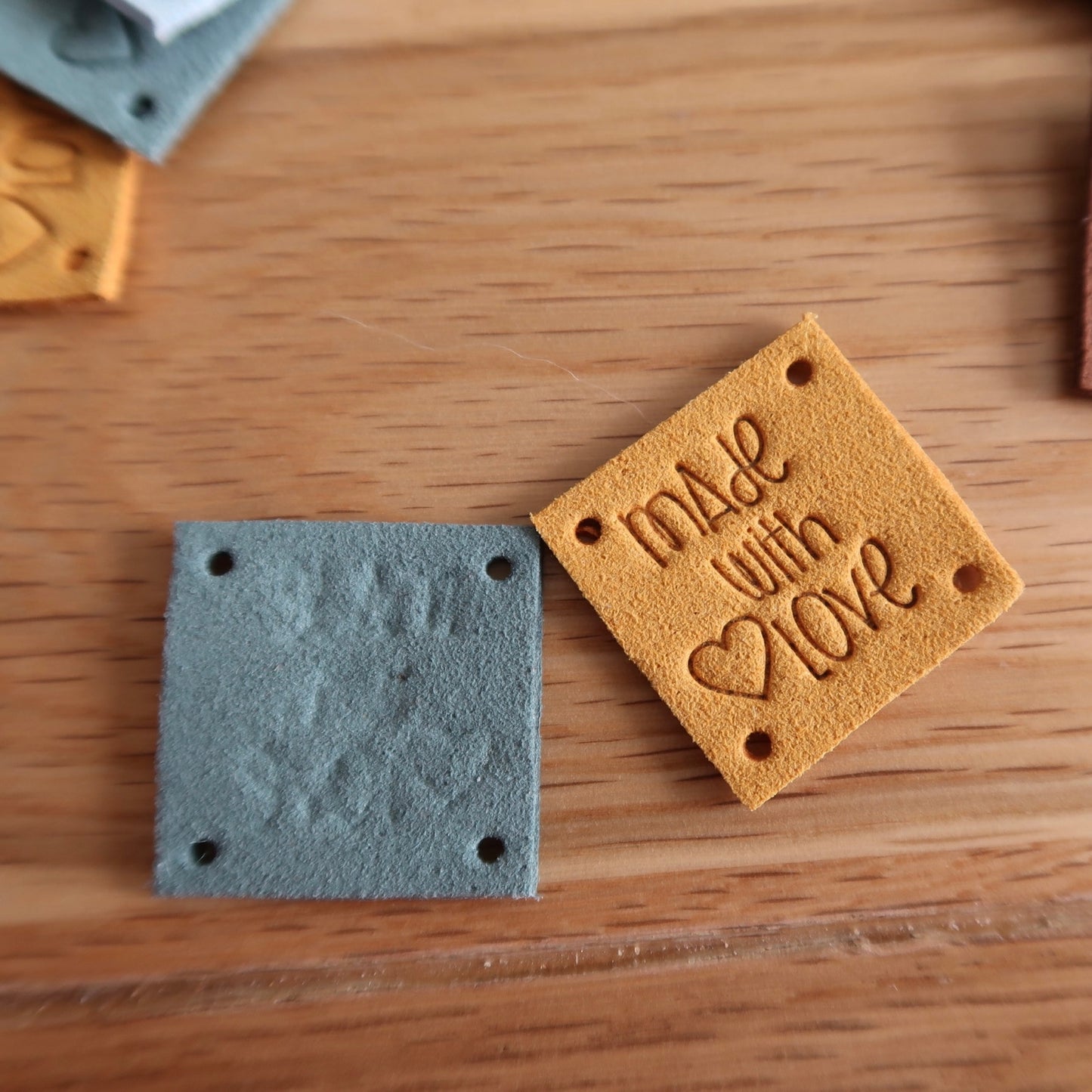 Made with Love Faux Leather Tags (set of 20) Small