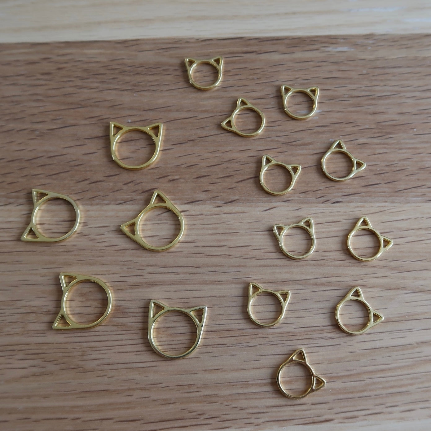Cat ear stitch markers (set of 15)
