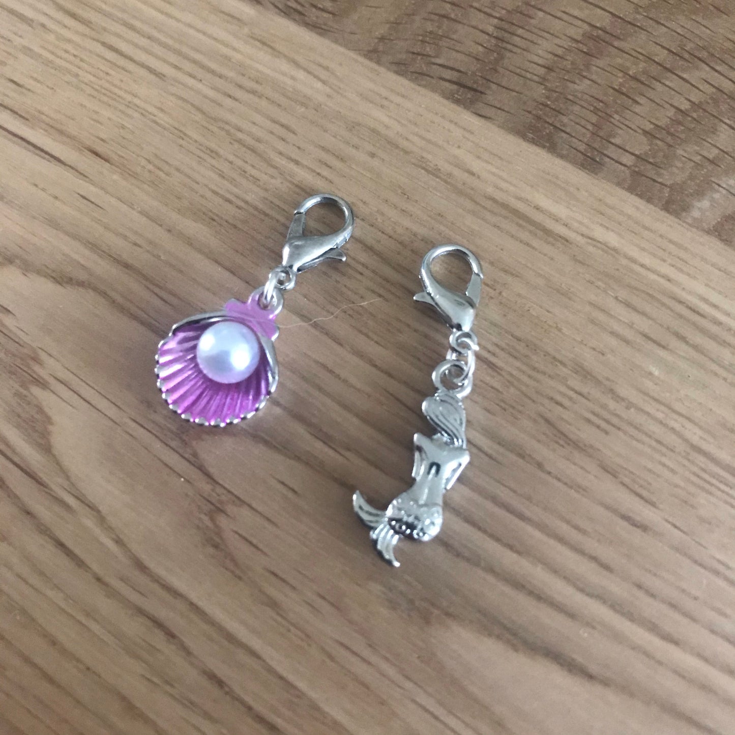 Mermaid theme stitch markers or progress keepers (set of 2)