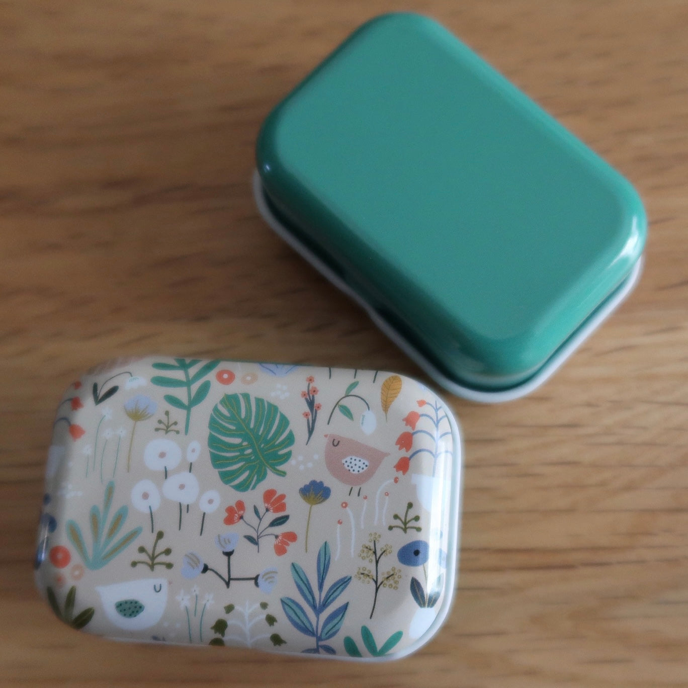 Cute little Tin with bulb pins and tapestry needle