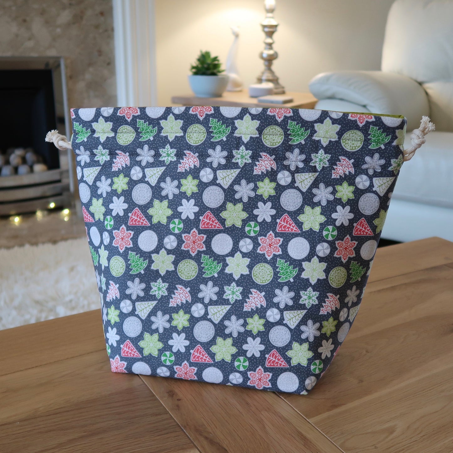 Christmas Biscuits Print Project Bag