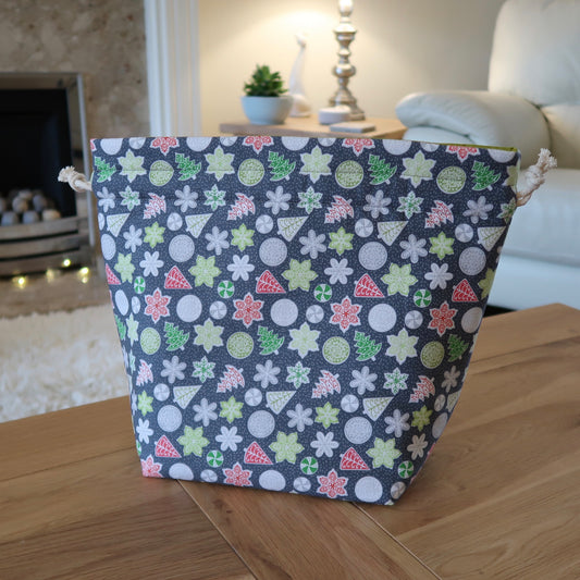 Christmas Biscuits Print Project Bag