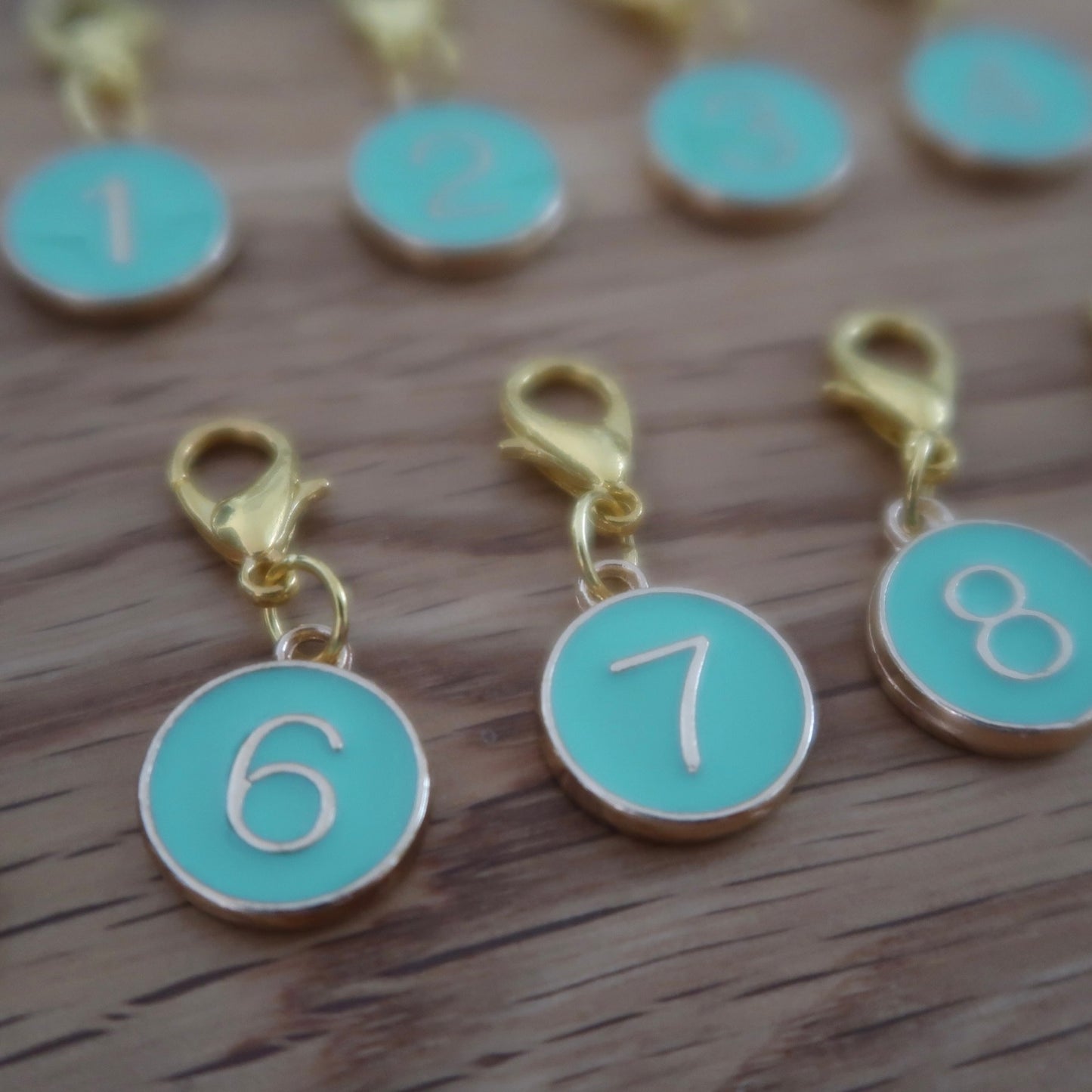 Green Enamel Numbered progress keepers
