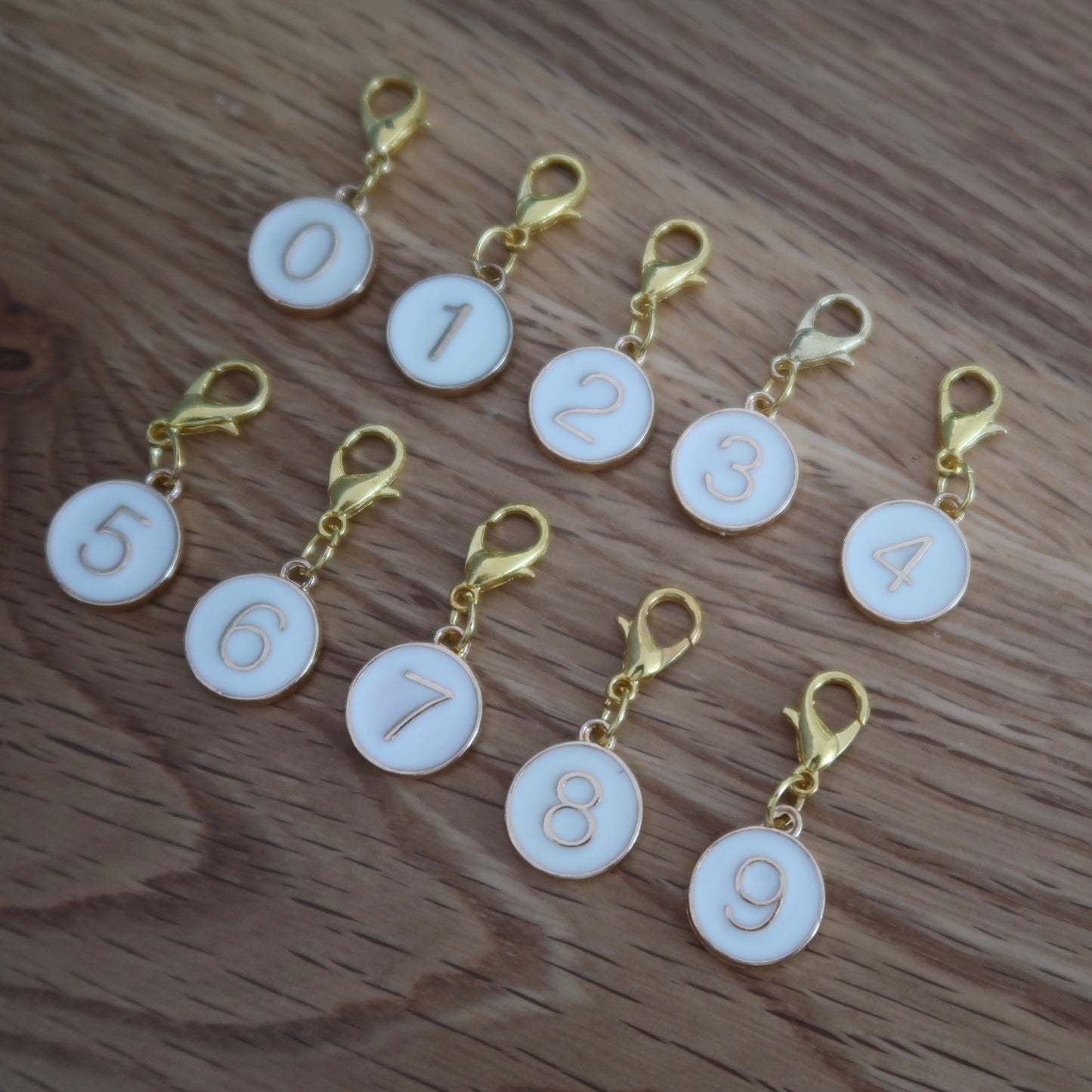 White Enamel Numbered progress keepers