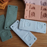 'Handmade' Faux Leather Tags (set of 20) Large