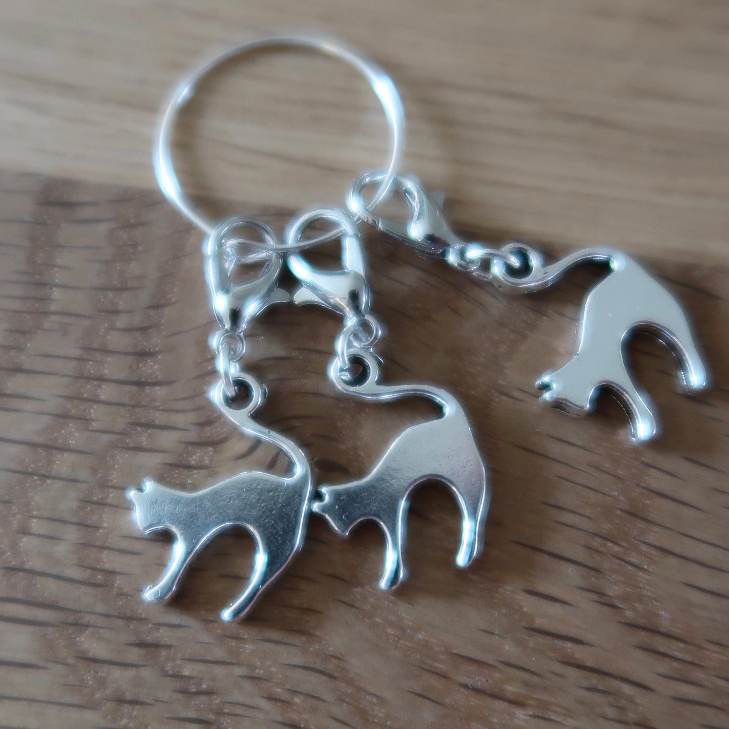 Cat stitch markers or progress keepers (set of 3)