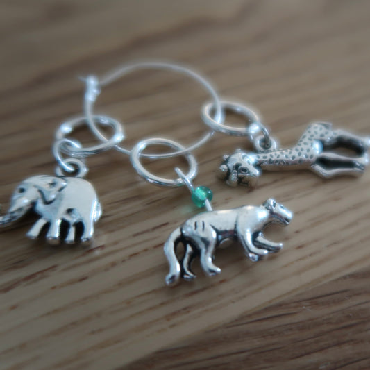 Born to be Wild stitch markers or progress keepers (set of 3)