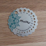 Knit pro Mindful needle Gauge (Sterling Silver plated)