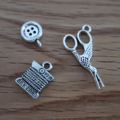 Sewing inspired stitch markers or progress keepers (set of 3)