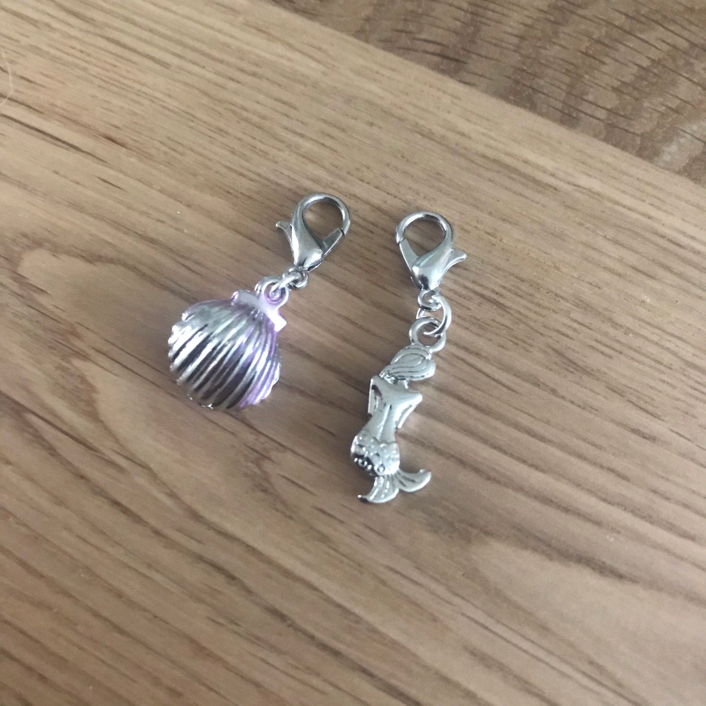 Mermaid theme stitch markers or progress keepers (set of 2)