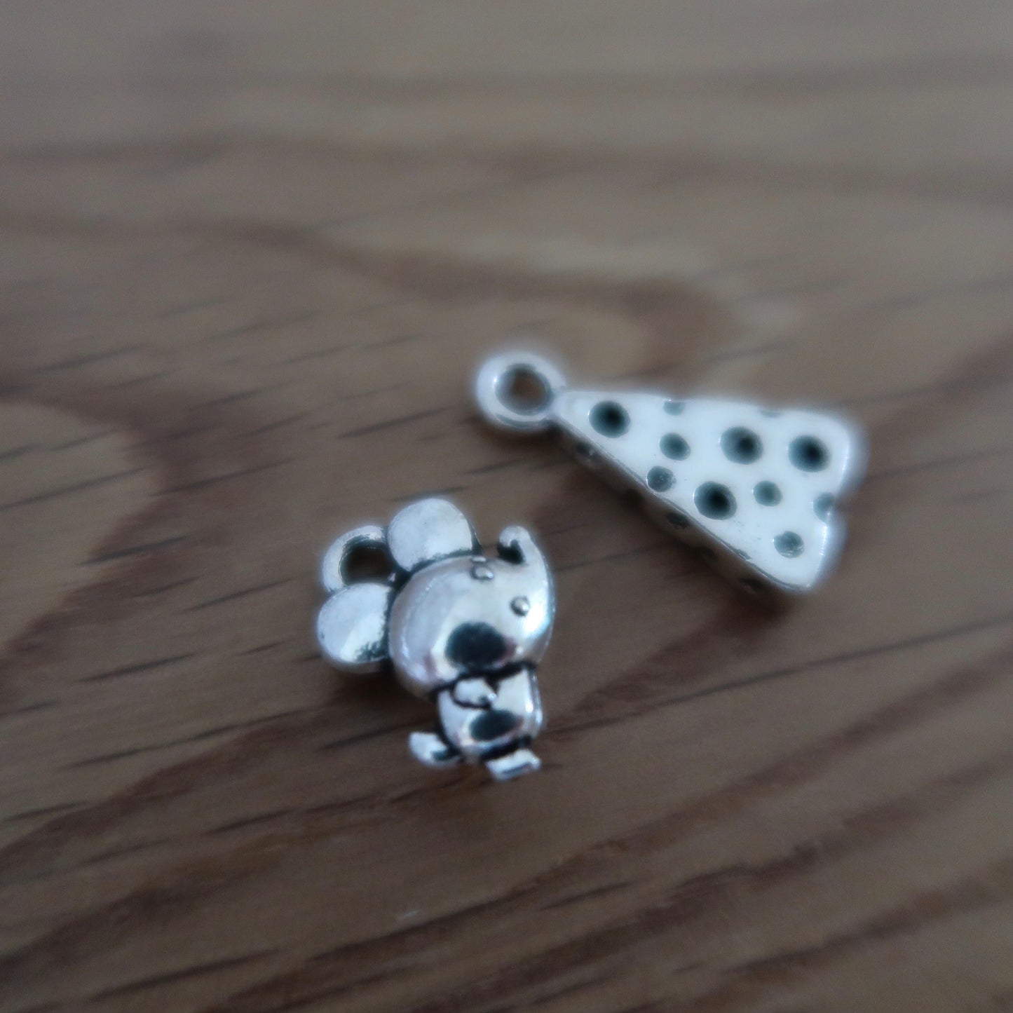 Mouse and cheese stitch markers or progress keepers (set of 2)
