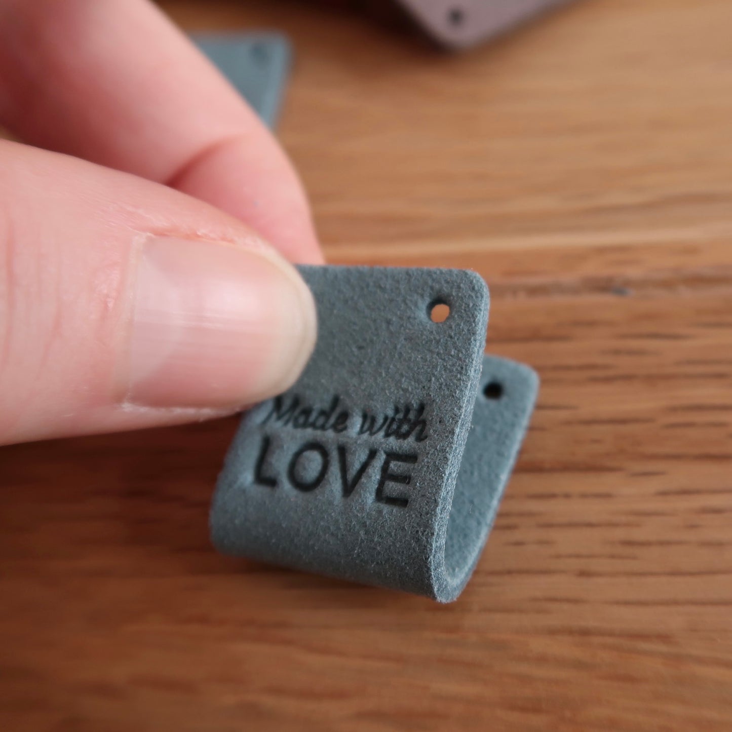 Made with Love Faux Leather Tags (set of 20) Large