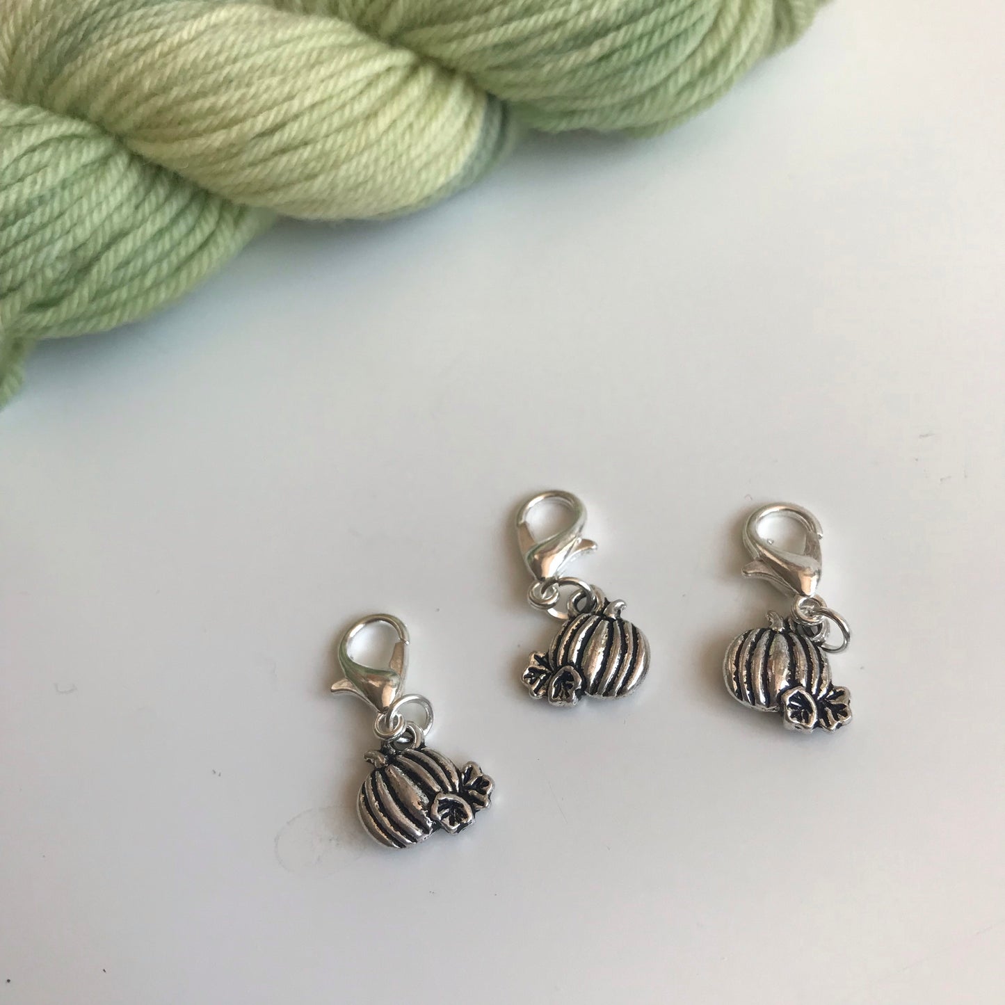 Pumpkin stitch markers or progress keepers (set of 3)