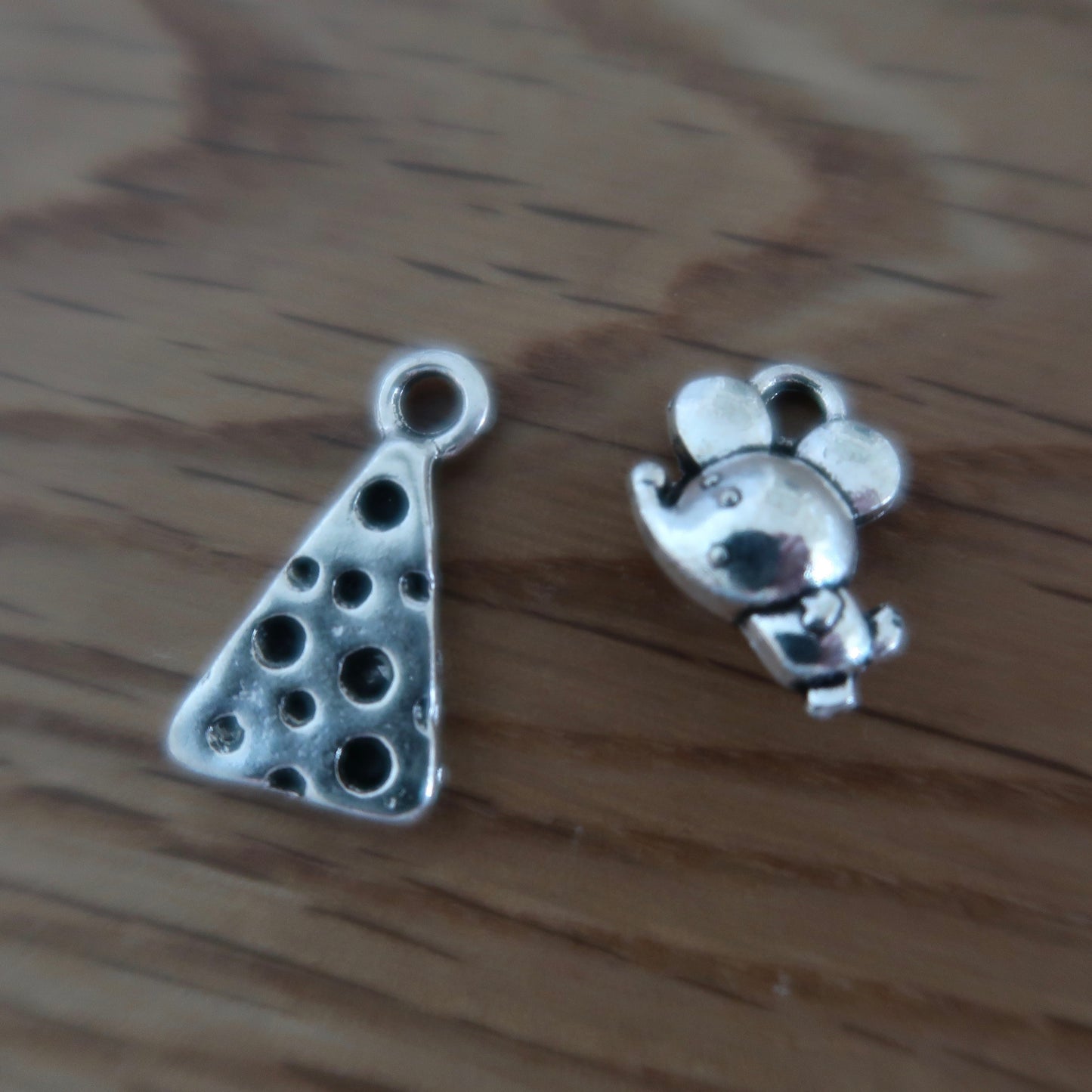 Mouse and cheese stitch markers or progress keepers (set of 2)