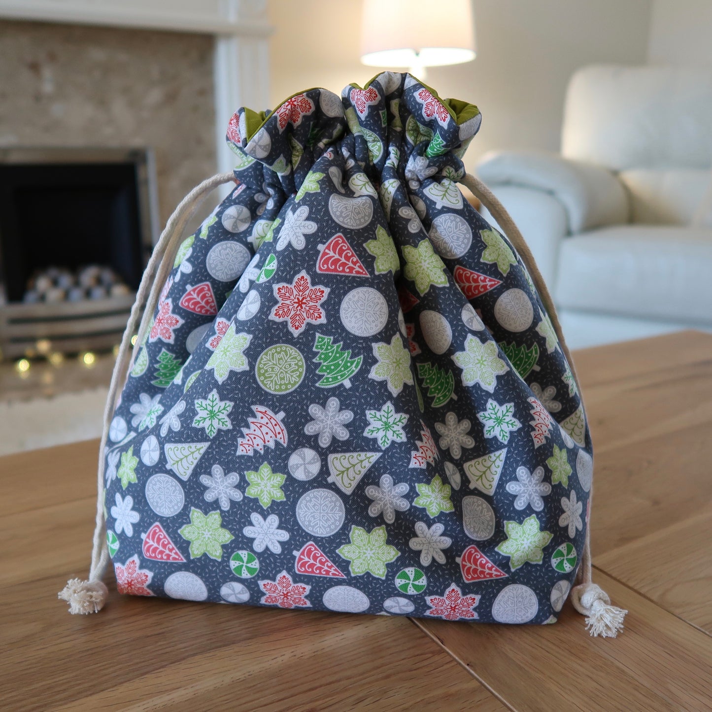 Christmas Biscuits Print Project Bag