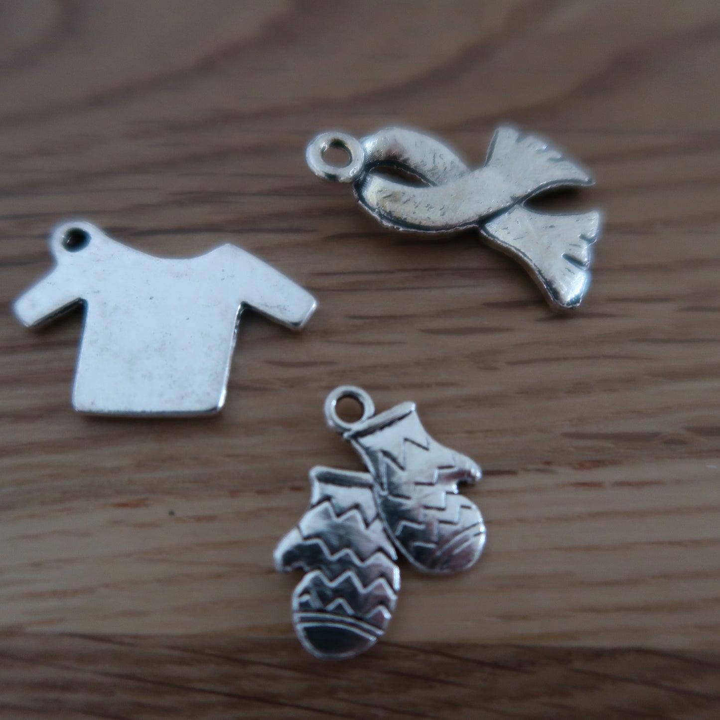 Jumper / sweater, mittens and Scarf stitch markers or progress keepers (set of 3)