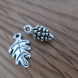 Pine cone and leaf stitch markers or progress keepers (set of 2)