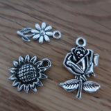 Flower stitch markers or progress keepers (set of 3)