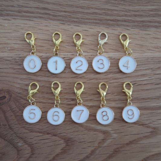 White Enamel Numbered progress keepers