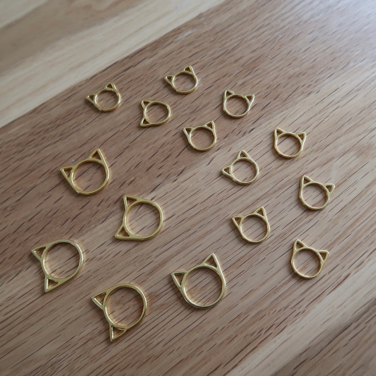 Cat ear stitch markers (set of 15)