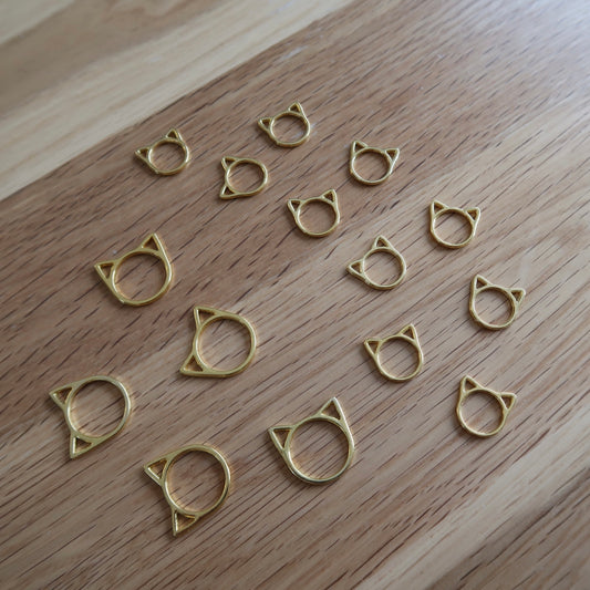 Cat ear stitch markers (set of 15)