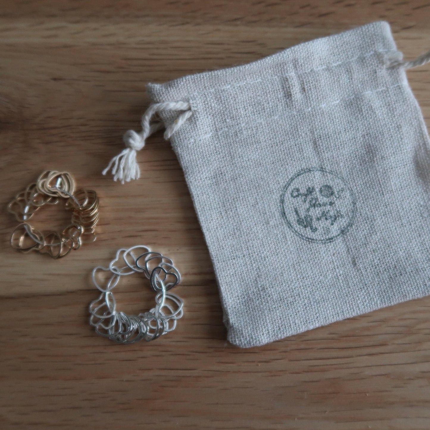 Heart Stitch markers (set of 20)