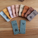Made with Love Faux Leather Tags (set of 20) Large
