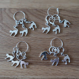 Cat stitch markers or progress keepers (set of 3)