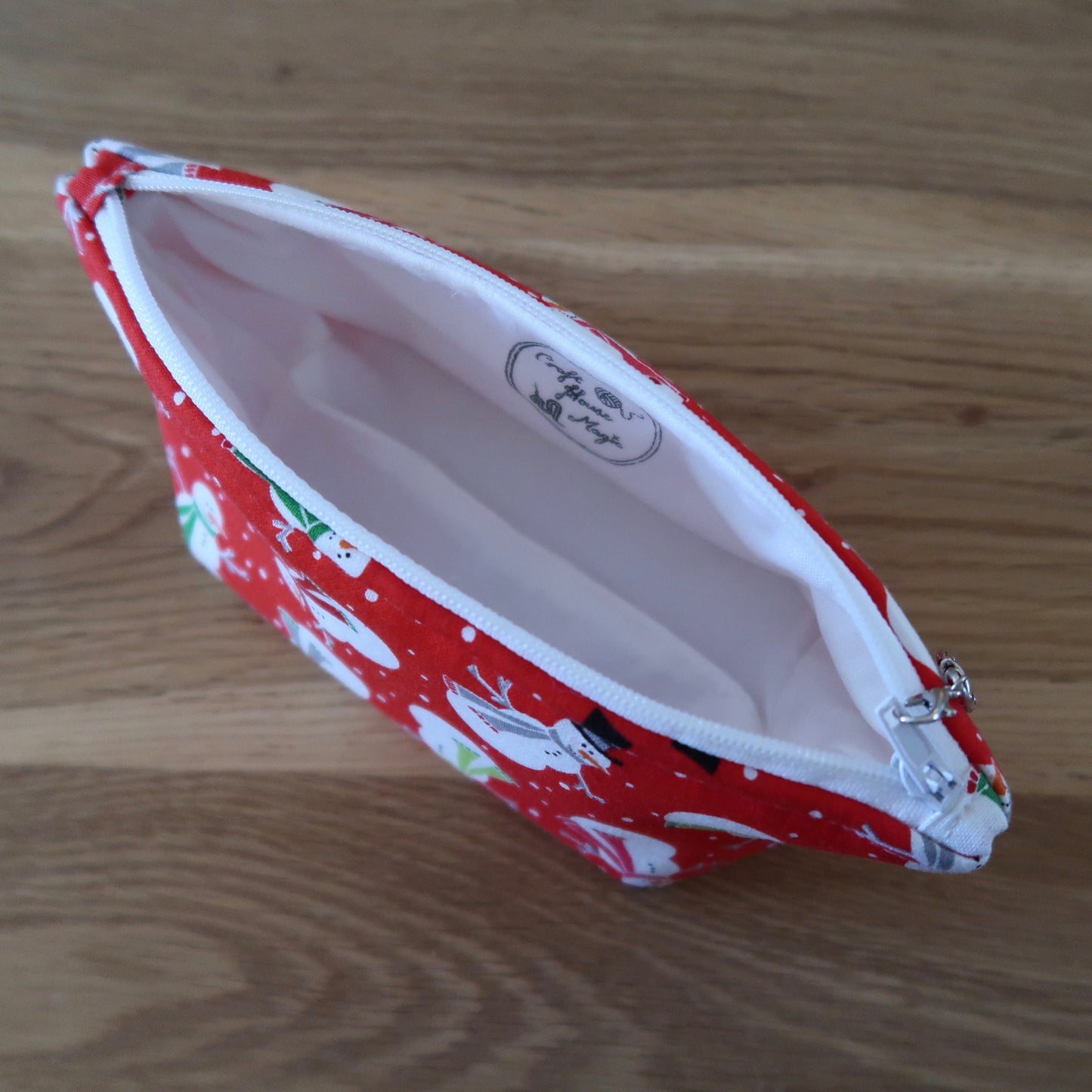 Snowman print notions pouch