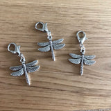 Dragonfly stitch marker or progress keepers (set if 3)