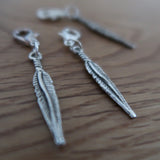 Feather stitch marker or progress keepers (set of 3)