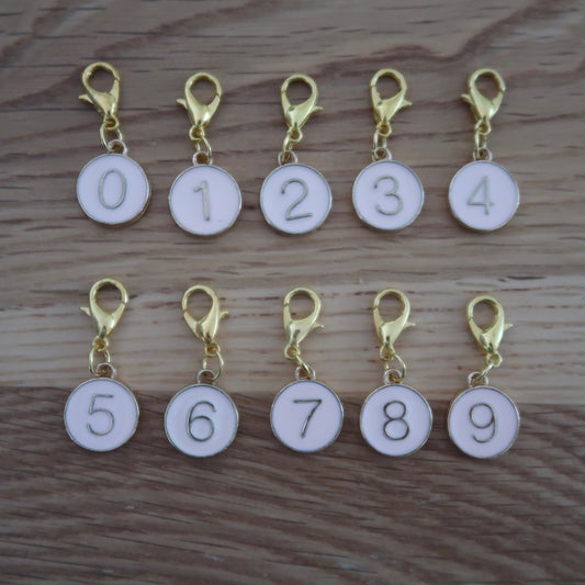 Pink Enamel Numbered progress keepers