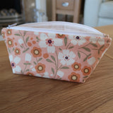 Coral Flower print notions pouch