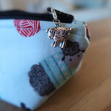 Knitting Sheep print notions pouch