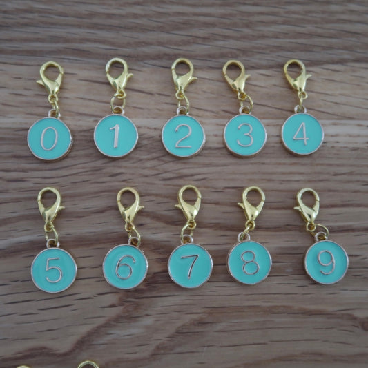 Green Enamel Numbered progress keepers