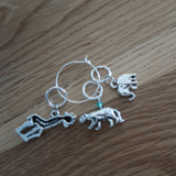 Born to be Wild stitch markers or progress keepers (set of 3)