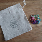 Rainbow Ring and Heart Stitch markers (set of 16)